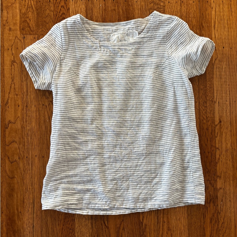 notPERFECTLINEN Hamburg Striped Short Sleeve Tee